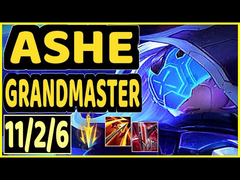 JUZINHO (ASHE) - 11/2/6 KDA BOTTOM ADC GAMEPLAY - BR Ranked GRANDMASTER
