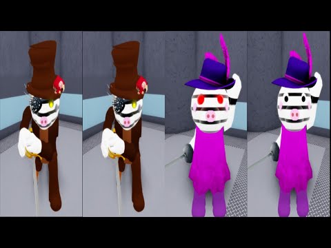Zack Infected & Non Infected vs Zizzy Infected & Non Infected Jumpscare - Roblox Piggy