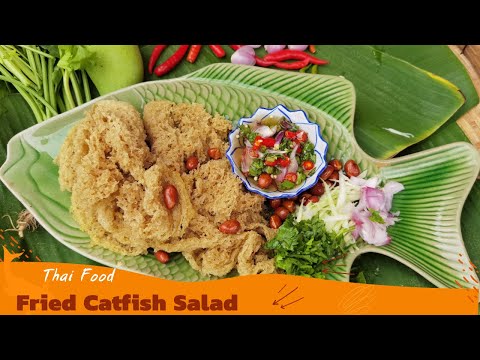 Crispy Fish Green Mango Salad Recipe.Crispy Catfish Salad.Thai Food