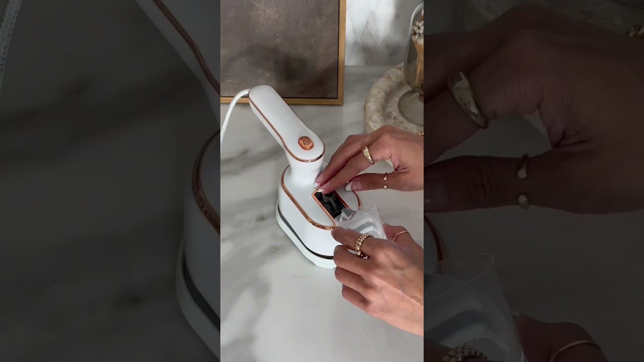 Link to shop is on my channel profile! 💕💖 Amazon mini steam iron! No more wrinkles! #amazonhome