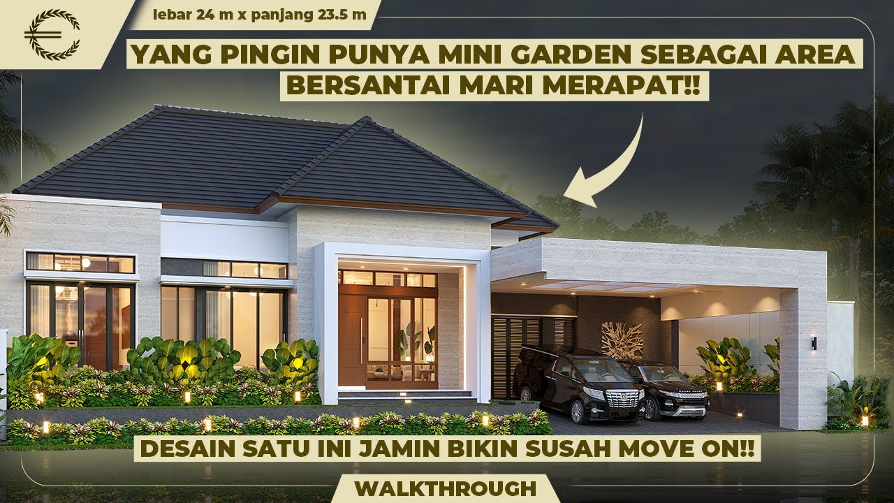 Video 3D Mr. Dwiandi Modern House 1 Floor Design - Palembang