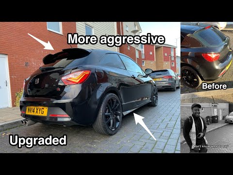 SEAT IBIZA 6J GETS UPGRADES! Bigger Trunk Spoiler Bigger Side Skirts Detailing Bodywork Repair