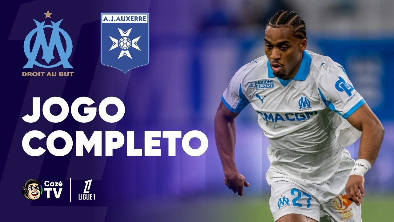 JOGO COMPLETO: OLYMPIQUE MARSEILLE X AUXERRE | LIGUE 1 2025/2026 | 26ª RODADA
