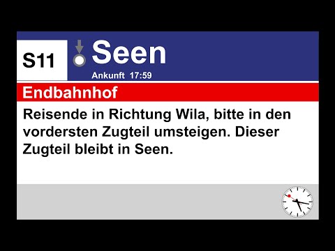 ZVV Ansage, S11 Winterthur Seen | In den vordersten Zugteil umsteigen | HVZ
