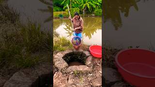 Download lagu She Tried Fishing in This Tiny Stone Well… Then THIS Catfish Appeared! 😱🐟 mp3