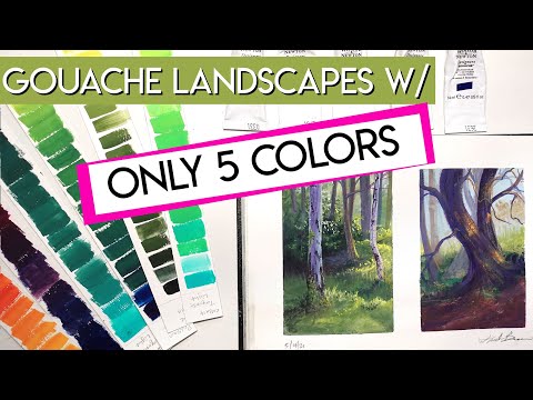 GOUACHE limited palette (5 colors) ✶ Advice and tips