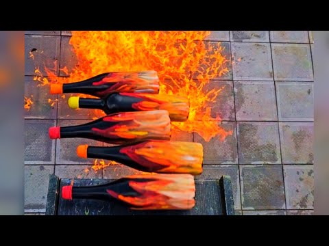 🎈Breaking Glass Bottles and Balloon Drops! Crushing Crunchy & Soft Things!🔥