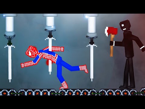 Spiderman Dangerous Deathrun Race in People Playground