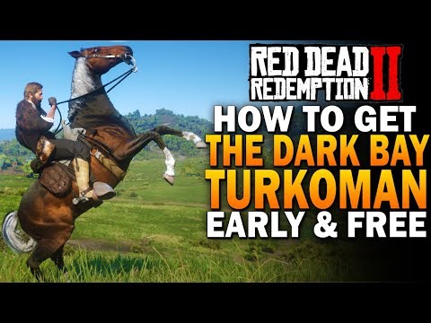 Part of a video titled The Dark Bay Turkoman! Get It Early & Free! Red Dead Redemption 2 ...
