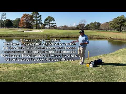 What to do when you hit your golf ball into a YELLOW penalty area - USGA Rule 17.1d(1)&(2)