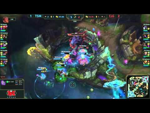 Alistar Bard Ult Funny Baron Steal Xsmithie Game 4 TSM vs CLG NA LCS Spring Finals 2016