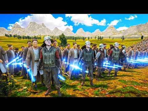 5 Fullauto Archers & 5,000 JEDI KNIGHT vs 3 Million Zombies !! ultimate epic battle simulator 2 !!