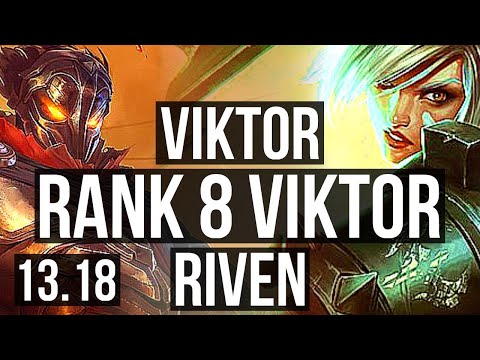 VIKTOR vs RIVEN (TOP) | Rank 8 Viktor, 400+ games, 11/3/7, Dominating | JP Grandmaster | 13.18
