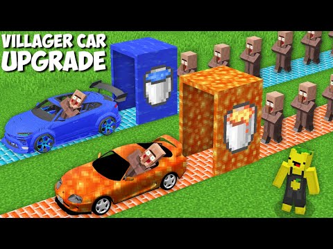 New LAVA vs WATER CARS FOR VILLAGERS FACTORY in Minecraft ! VEHICLE UPGRADE !