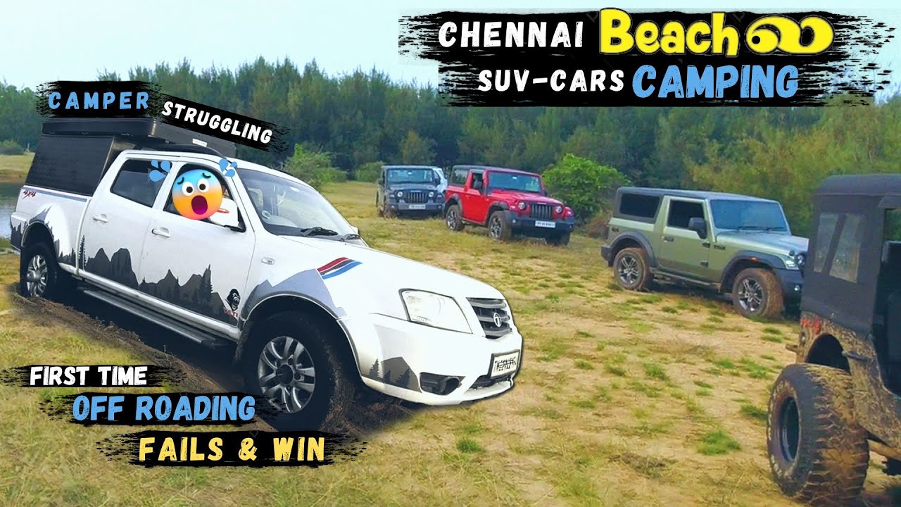 Off Roading in Tata Xenon & #4×4 #thar #fortuner | My sand drive Experience | With Beach Car Camping