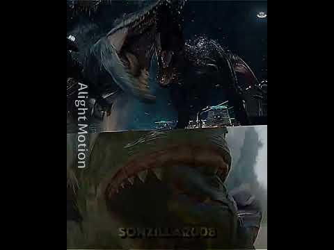 Indominus Rex vs T.rex (The Meg 2) #jurassicworldedit #jurassicworld #themeg2
