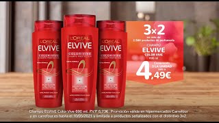 Carrefour 3x2 Champú Elvive Color Vive anuncio