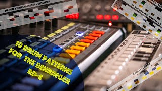 Behringer rd-8 DEMO ------ 10 drum patterns to bring the RD-8 to life --- TD-3 & Volca BASS