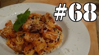 #68 Struś na talerzu - Domowy makaron z kurczakiem w sosie pomidorowym