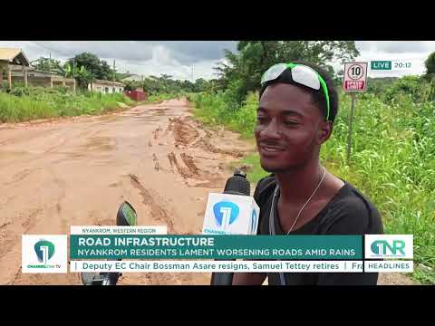 Nyankrom Residents Cry for Urgent Repair of Bad Road After Rains