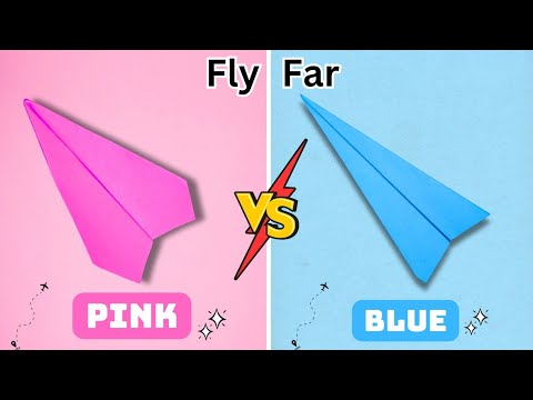 How to make an easy paper airplane in one minute that fly far | How to fold a paper airplane easy