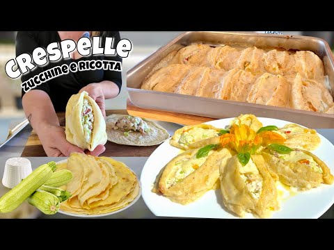 CRÊPES ZUCCHINE E RICOTTA primo piatto della Domenica RICETTA di Tutti a tavola