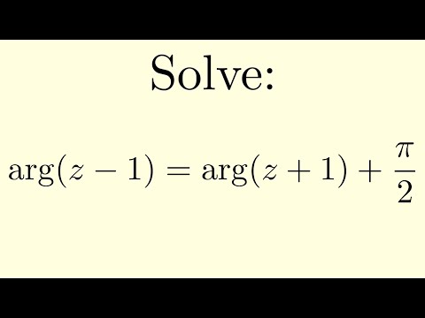 Solve this Complex Equation