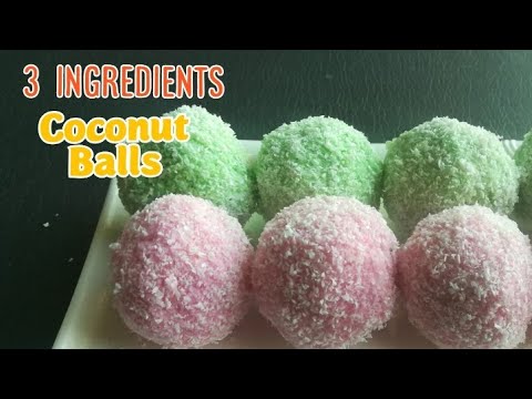 Coconut Ball | no bake coconut dessert | coconut barfi | homemade coconut barfi | coconut burfi