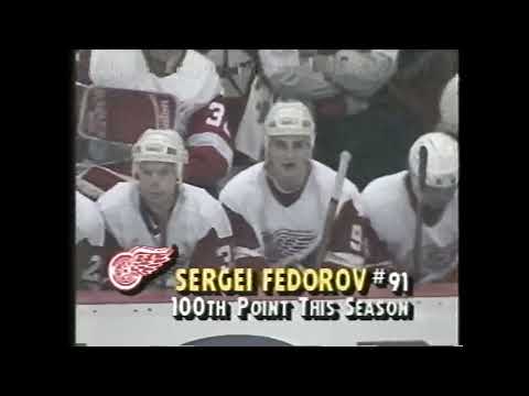 93/94 RS: Cgy @ Det Highlights - 3/1/94 (Fedorov Hat Trick)