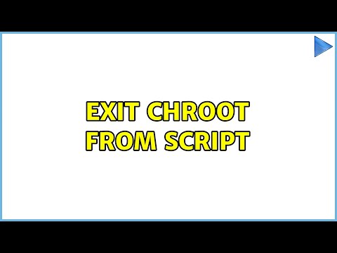Exit chroot from script