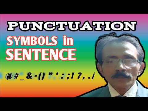 Punctuation,puntuation marks in English, symbols in sentence