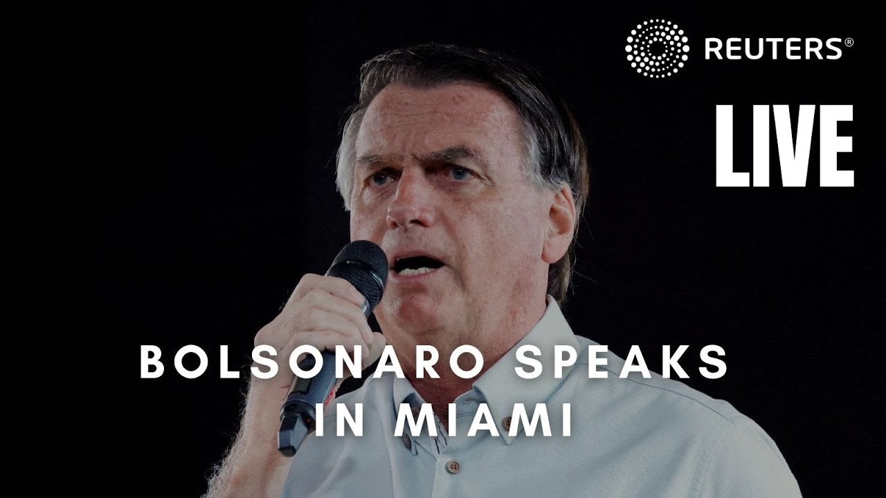 LIVE: Brazil's former President Jair Bolsonaro speaks at a Turning Point USA event in Miami