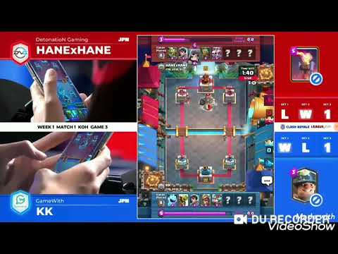 【クラロワリーグ】KK選手3タテ！Game With VS Detonation Gaming KOH