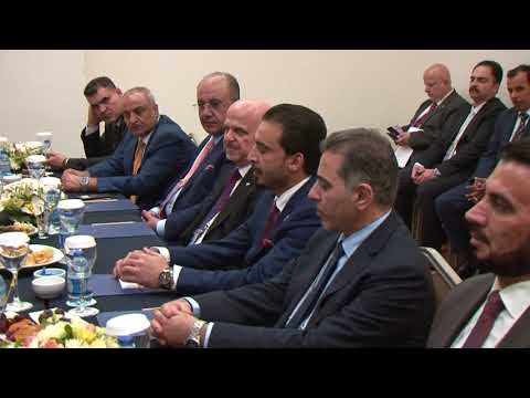 لقاء الرئيس محمد الحلبوسي مع نظيره الكويتي على هامش المؤتمر الاور اسيوي في تركيا 9 10 2018