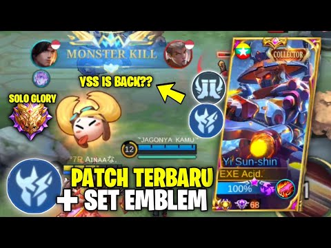 META YSS ASSASIN IS BACK?? NEW SET EMBLEM FOR YI SUN SHIN AUTO WINSTREAK!! TOP GLOBAL YSS GLORY MLBB