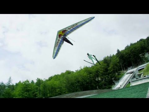 Ski-gliding w/ Peter Prevc & Matjaž Klemenčič