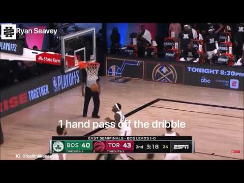 1 hand pass off the dribble (right hand)