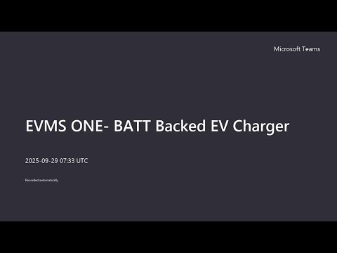 SCU EVMS ONE  BATT Backed EV Charger