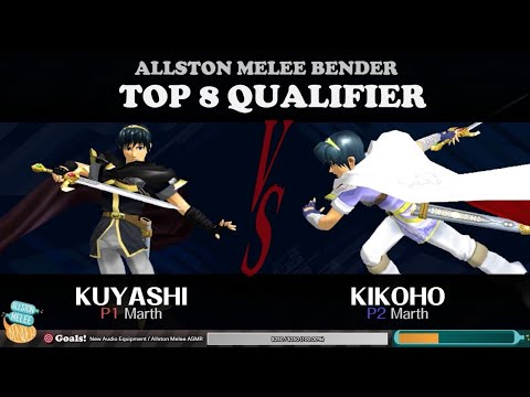 The Allston Melee Bender - Kuyashi (Black Marth) vs Kikoho (White Marth) - Losers Top 8 Qualifier