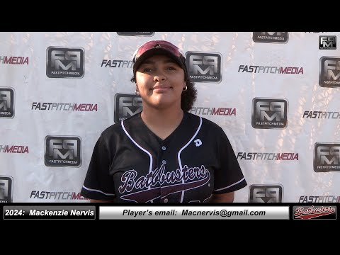 2024 Mackenzie Nervis Committed Alabama State Catcher & 1st Base Softball Skills Video - Batbusters