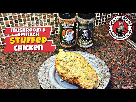 Creamy Spinach & Mushroom Stuffed Chicken Breast Recipe 🔥🤤