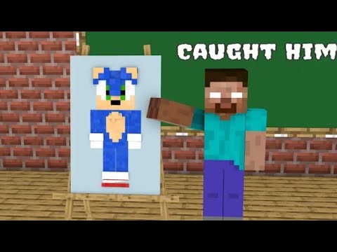 Monster School: Naughty Sonic - Funny Minecraft Animation