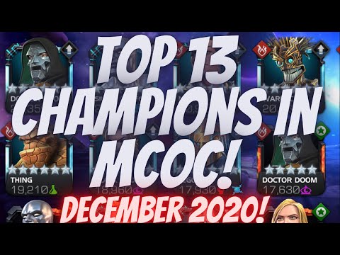 THE BEST 13 Champions In MCOC! December 2020! Marvel Contest Of Champions!