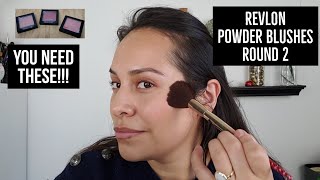 REVLON POWDER BLUSH - Very Berry + Naughty Nude - Pigmented + Easy to Use - You NEED These!!!!