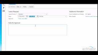 SAP ByDesign - Leave Requests Demo - Acclimation