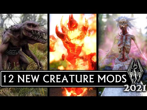 12 NEW DANGEROUS AND SCARY CREATURES - Skyrim Mods & More Episode 115