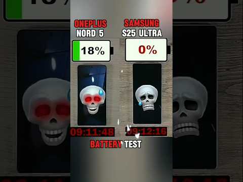 oneplus Nord 5 vs samsung s25 ultra battery 🔋 test 💯#oneplusnord5#oneplusnord5