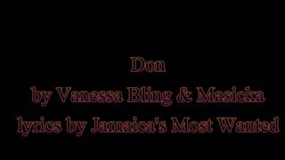 Don - Vanessa Bling & Masicka (Lyrics)