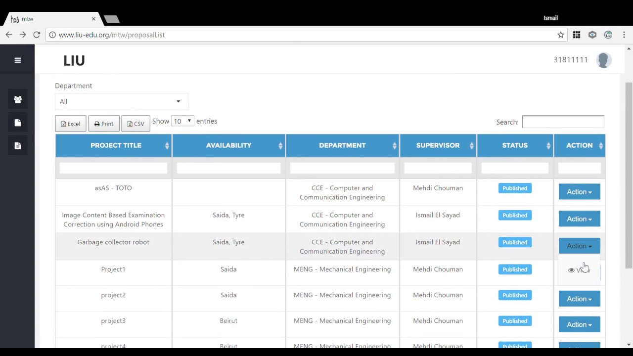 Master Thesis Registration Round 1