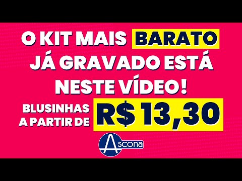 O KIT MAIS BARATO QUE EU JÁ VENDI ESTÁ NO VÍDEO DE HOJE! MUITAS NOVIDADES DE VERÃO E INVERNO!